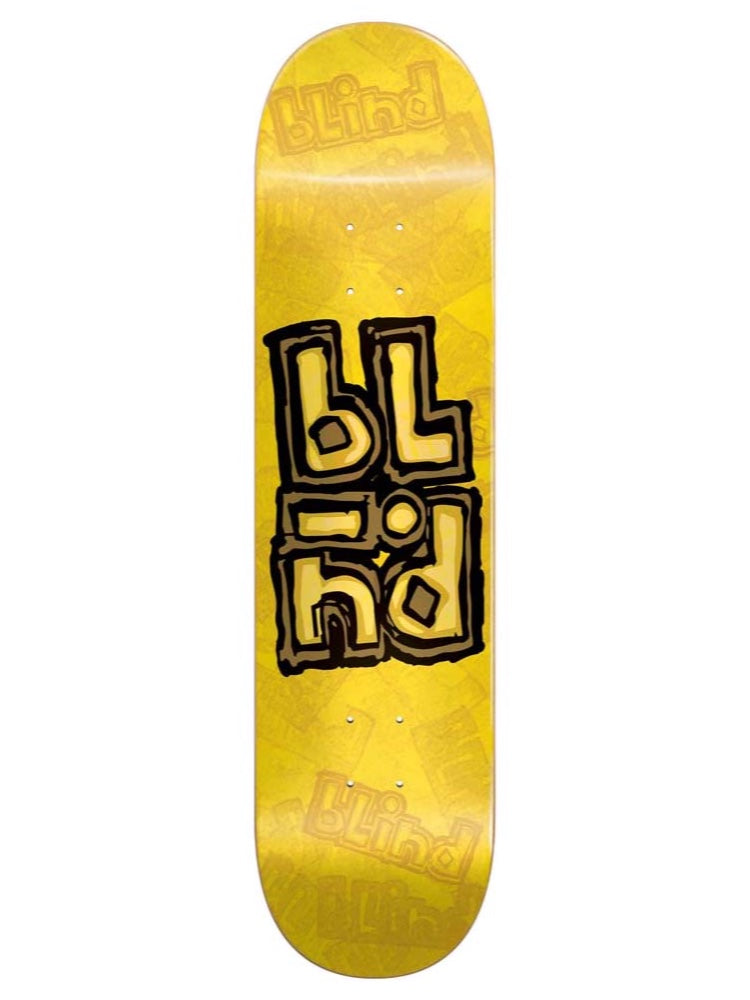 Blind Decks Og Stacked Stamp Rhm 7.75 Yellow Skateboard Deck