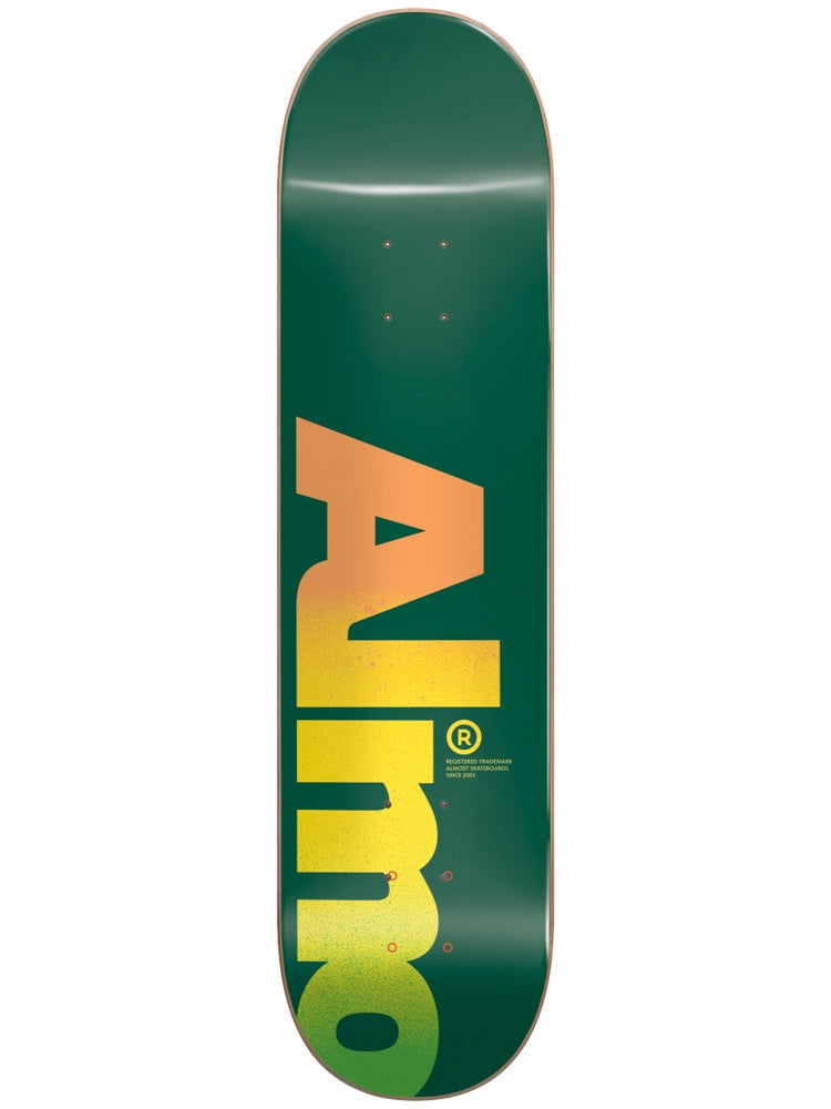 Almost Decks Fall Off Logo Green 8.25 Skateboard Deck