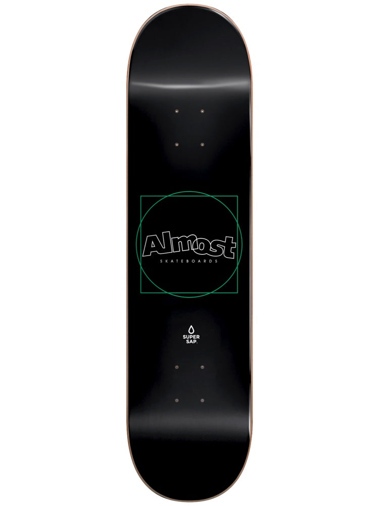 Almost Decks Greener Super Sap R7 8.5 Black Skateboard Deck