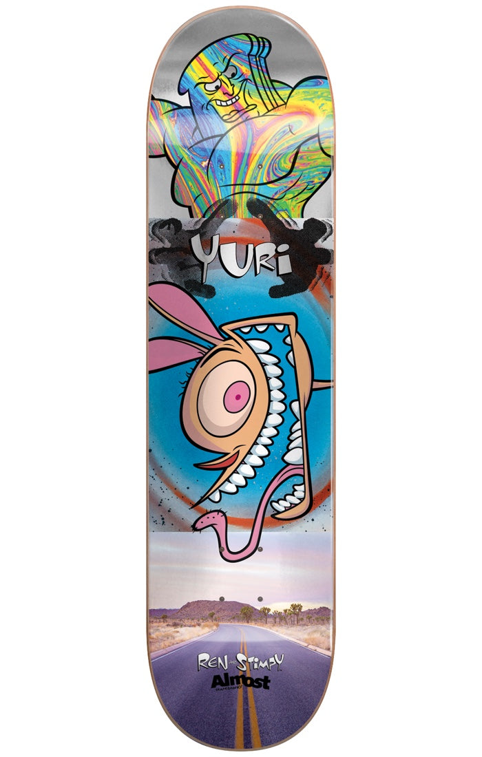 Almost Decks Yuri Ren &amp; Stimpy Road Trip R7 8.0 &amp; 8.375 Skateboard Deck