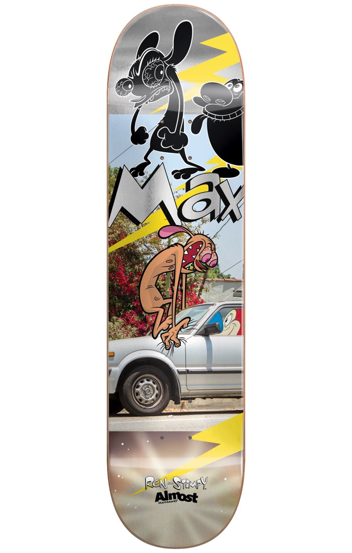 Almost Decks Max Ren &amp; Stimpy Road Rage R7 8.25 &amp; 8.5 Skateboard Deck