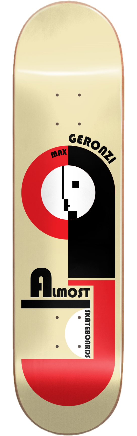 Almost Decks Max Bauhaus Impact Pro Light 8.25 Skateboard Deck