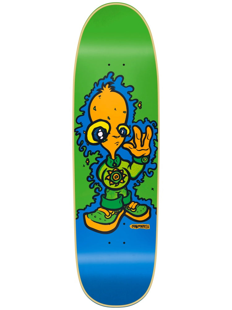 New Deal Decks Montesi Alien Screen Print Green 8.875 Skateboard Deck