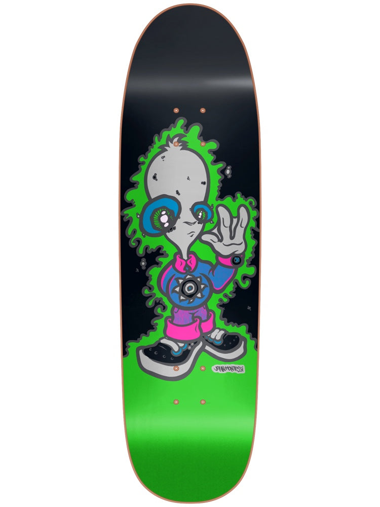 New Deal Decks Montesi Alien Screen Print Neon 9 Skateboard Deck