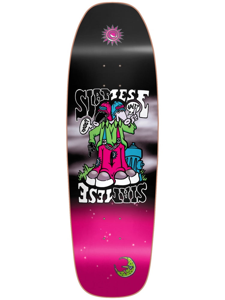 New Deal Decks Siamese Slick Neon 9.45 Skateboard Deck