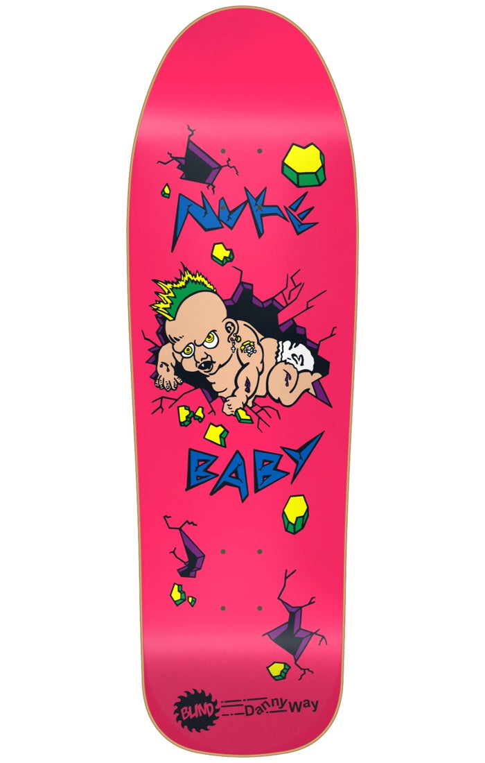 Blind Decks Danny Way Nuke Baby Screen Print Pink R7 9.7 Skateboard Deck