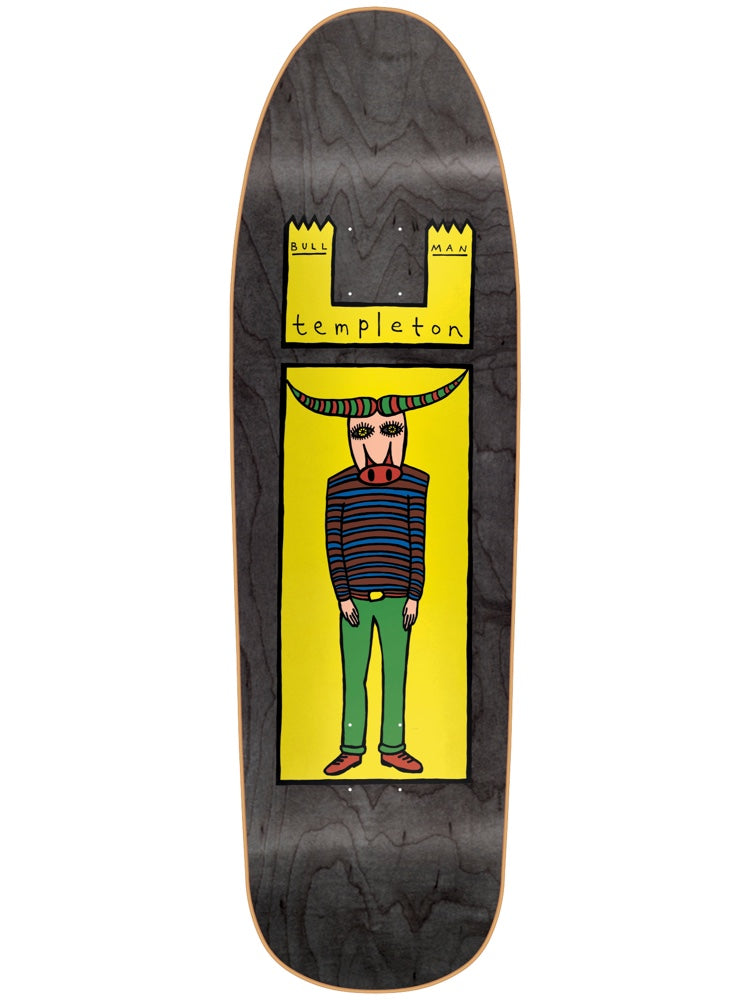 New Deal Decks Templeton Bullman Screen Print Black 9.35 Skateboard Deck