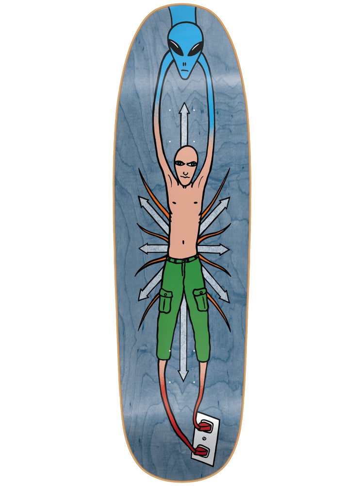 New Deal Decks Vallely Alien Screen Print Blue 9.18 Skateboard Deck