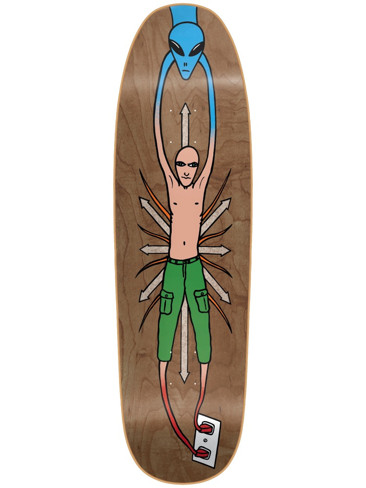 New Deal Decks Vallely Alien Screen Print Brown 9.18 Skateboard Deck