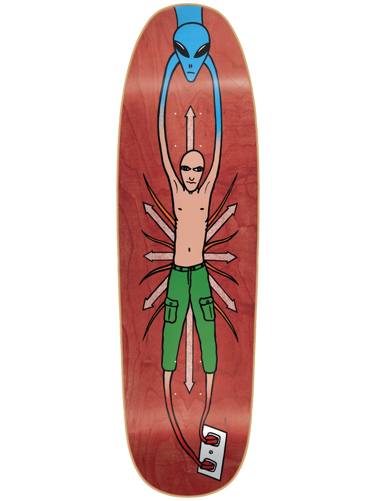 New Deal Decks Vallely Alien Heat Transfer Red 9.18 Skateboard Deck