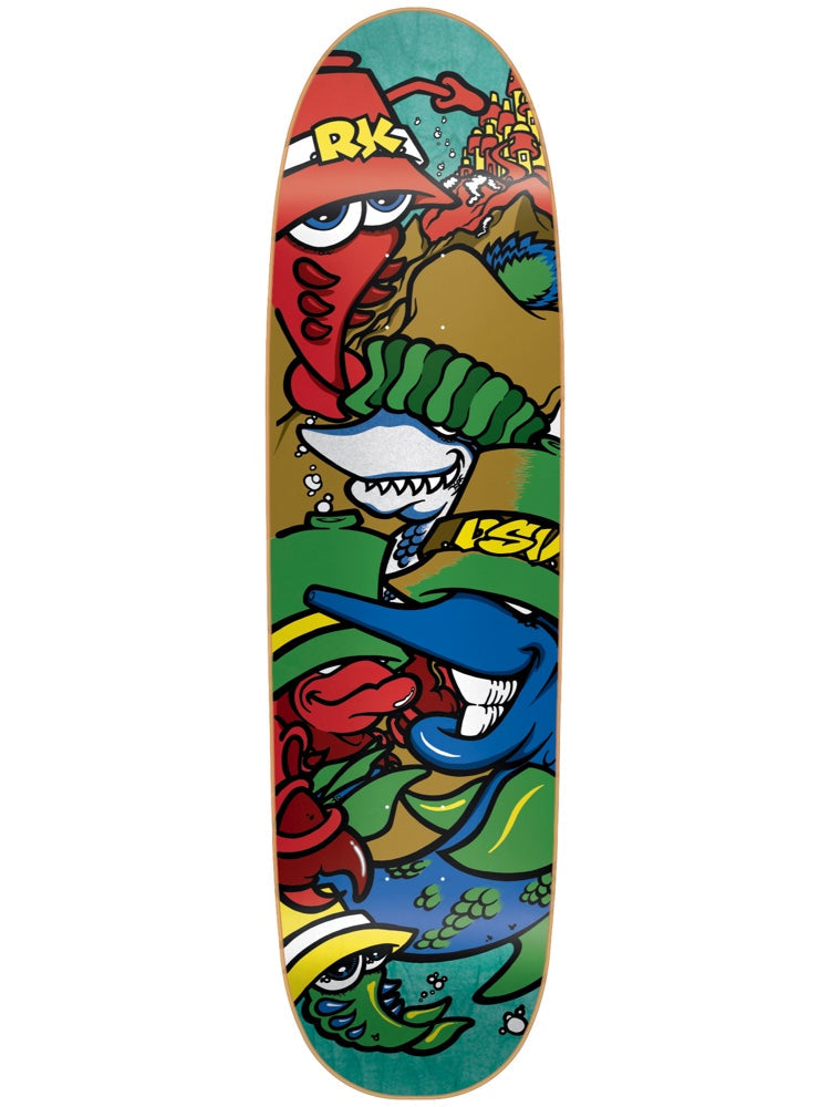 New Deal Decks Knigge Dsv Heat Transfer Teal 8.6 Skateboard Deck