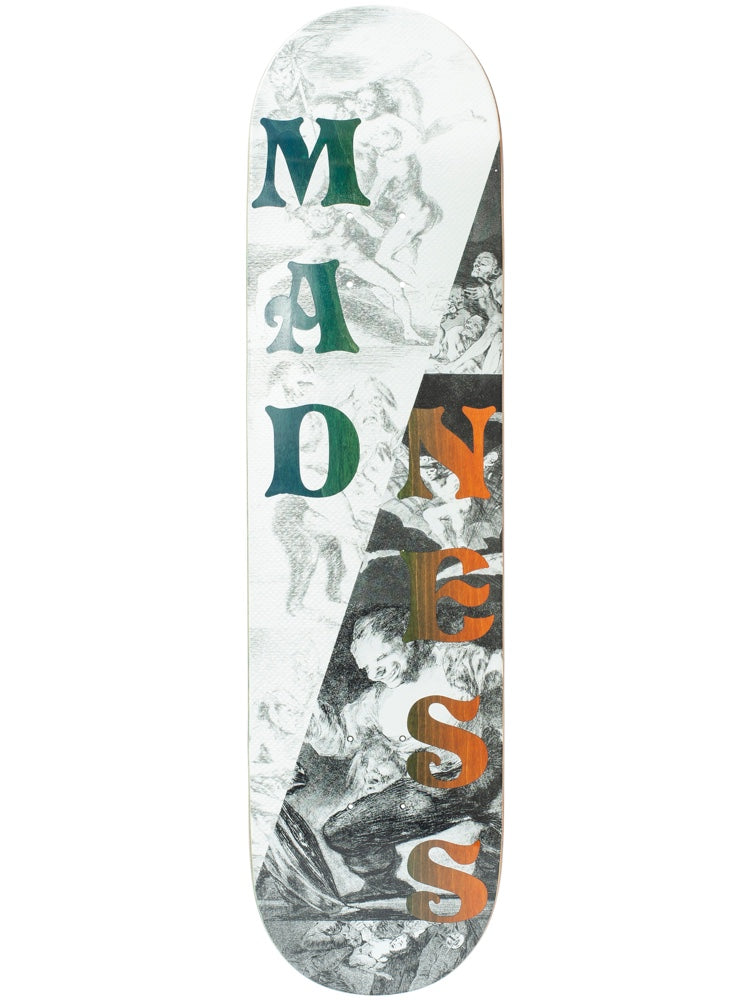 Madness Decks Split Overlap R7 Black/White 8.0 Skateboard Deck