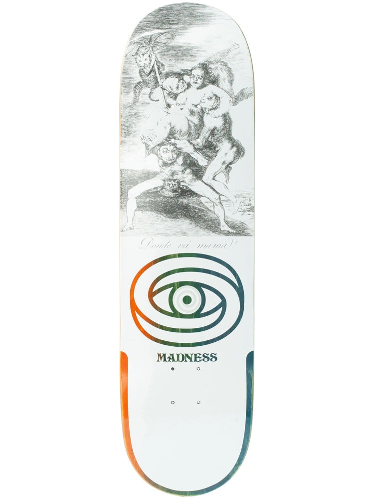 Madness Decks Donde R7 White 8.5 Skateboard Deck