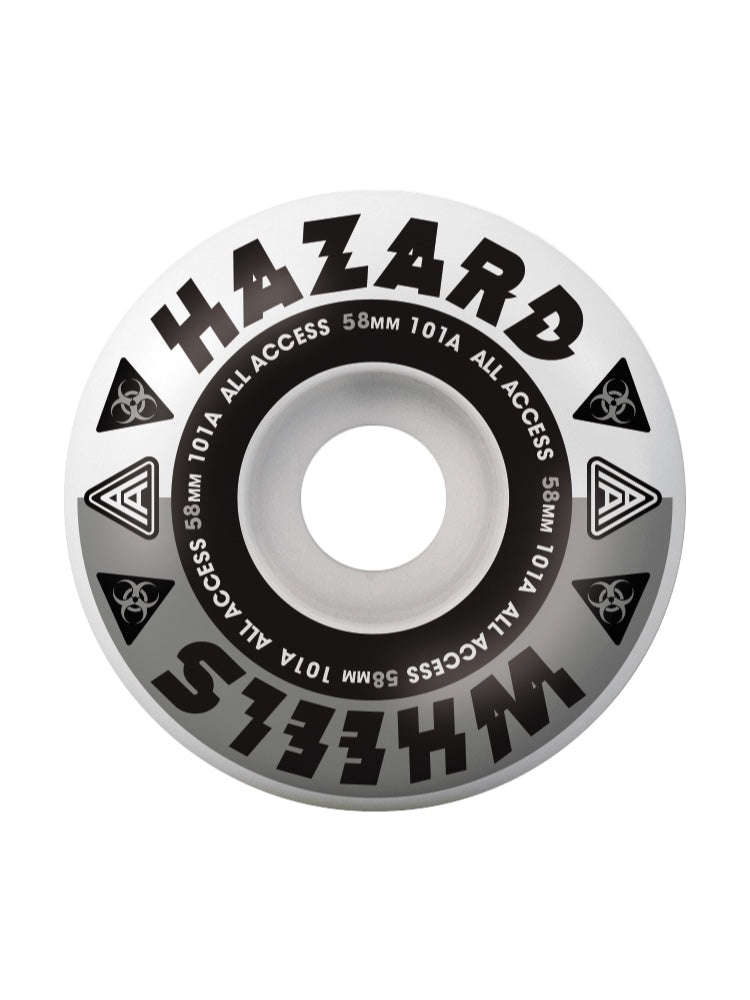 Hazard Wheels AA Radial Melt Down White/Silver 58mm