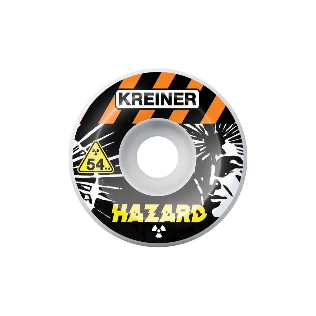 Hazard Wheels CP+ Conical 101A Kreiner Explosive White/Orange 54mm