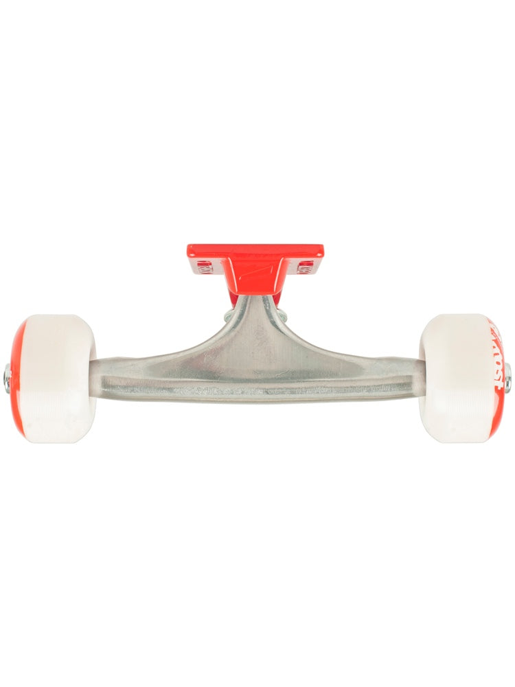 Tensor Truck &amp; Wheel Combo Alloy Raw/Red Truck &amp; Almost Repeat Wheel