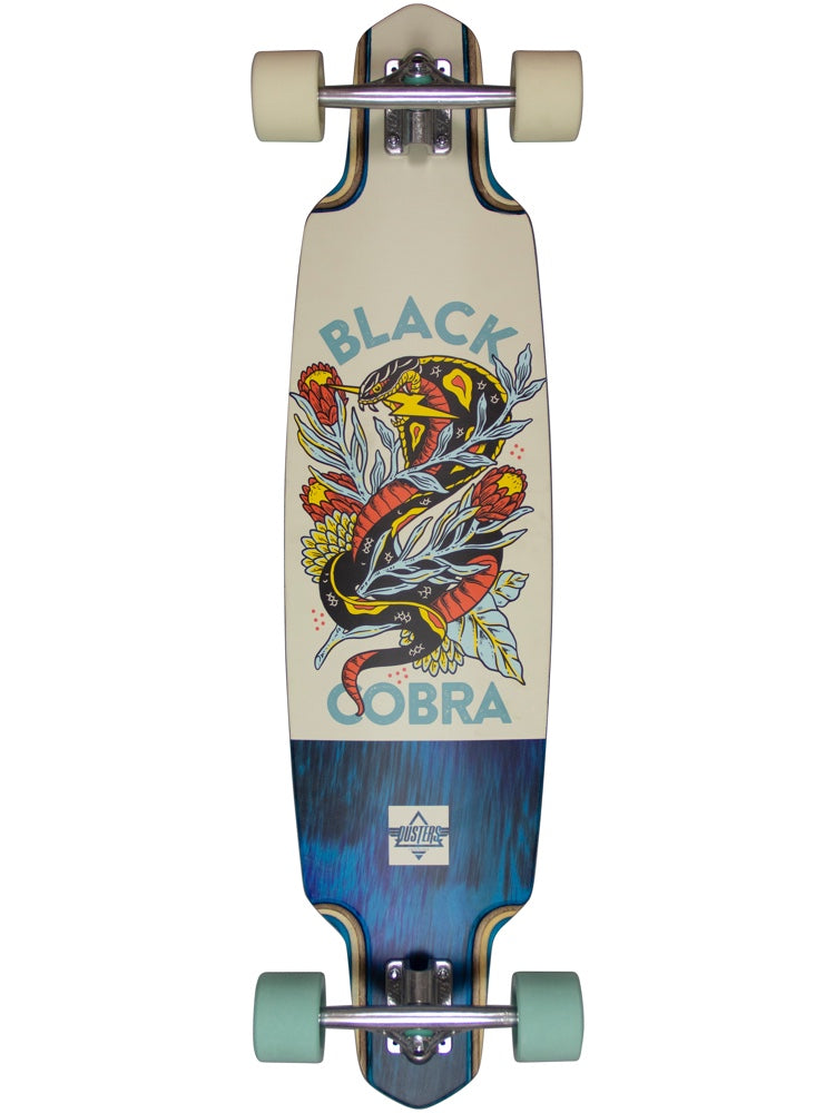 Dusters California 38&quot; Cobra Teal/Off White Longboard Skateboard