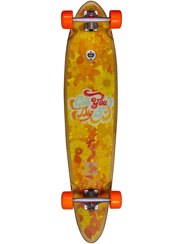 Dusters California 40&quot; Dig It Bamboo/Orange Longboard Skateboard