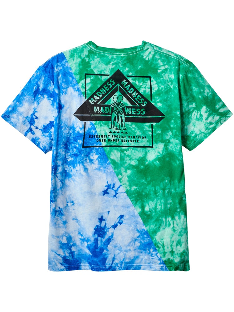 Madness Apparel Tie Dye Split Short Sleeved Tee Shirt