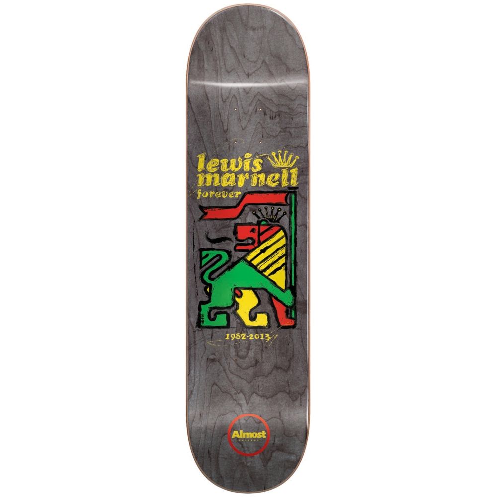 Almost Decks Lewis Rasta Lion R7 8.0 Skateboard Deck