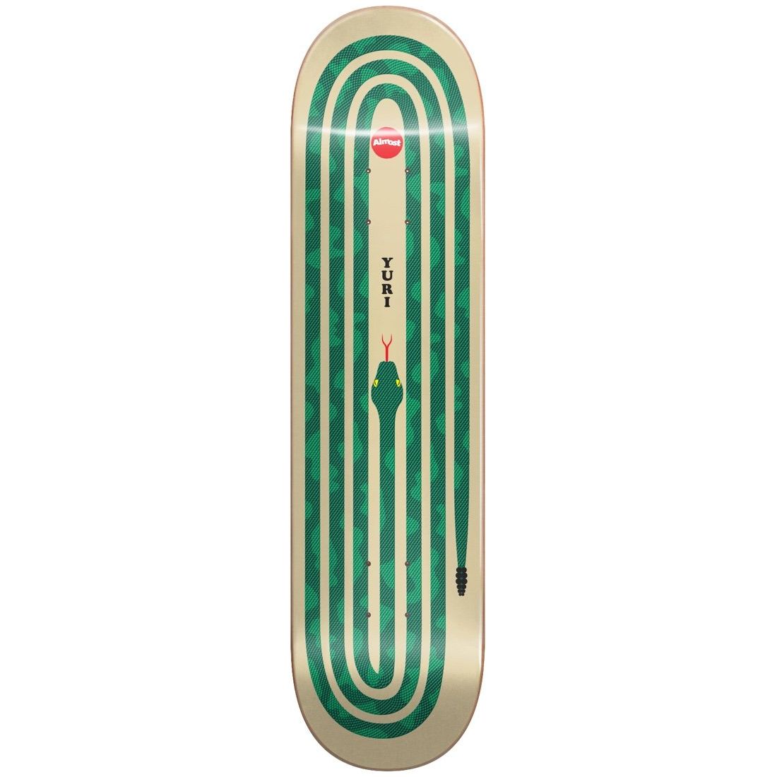 Almost Yuri Snake Pit R7 Green 8.375 Skateboard Deck