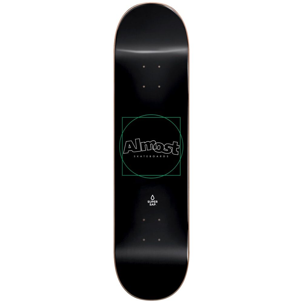 Almost Decks Greener Super Sap R7 8.5 Black Skateboard Deck