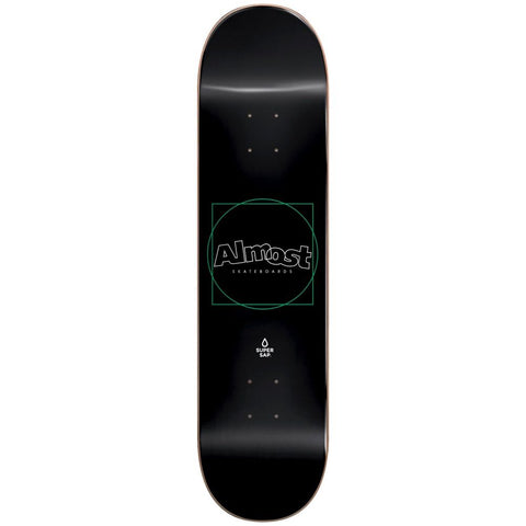 Almost Decks Greener Super Sap R7 8.5 Black Skateboard Deck