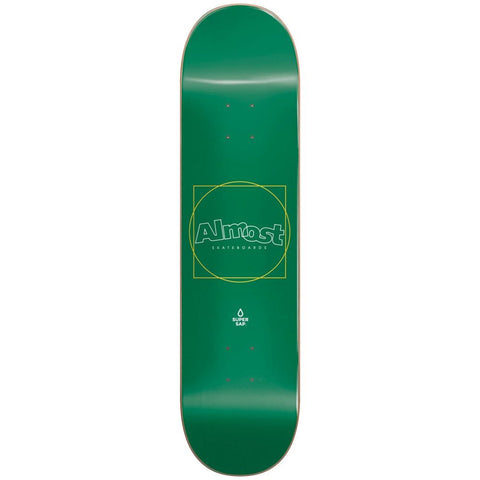 Almost Decks Greener Super Sap R7 8.25 Green Skateboard Deck