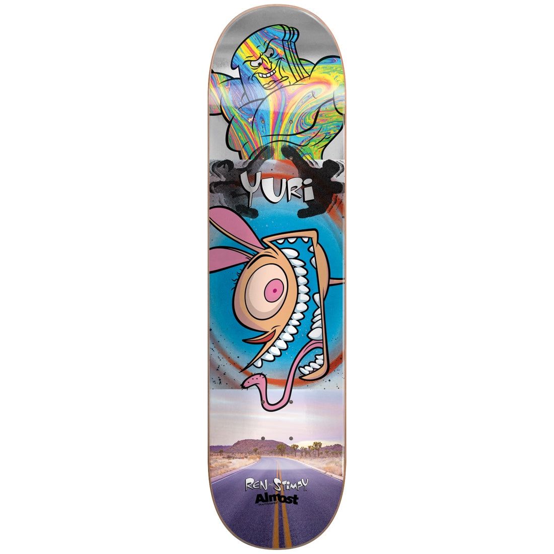 Almost Decks Yuri Ren &amp; Stimpy Road Trip R7 8.0 &amp; 8.375 Skateboard Deck