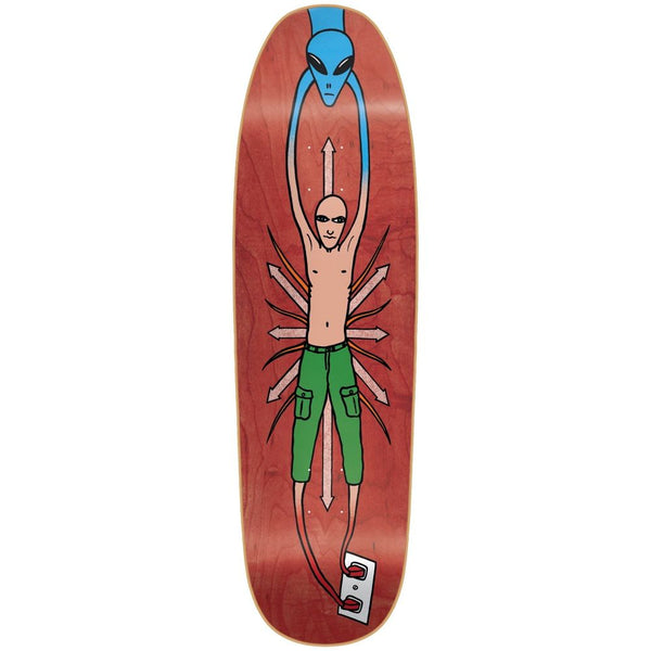 New Deal Decks Vallely Alien Heat Transfer Red 9.18 Skateboard Deck