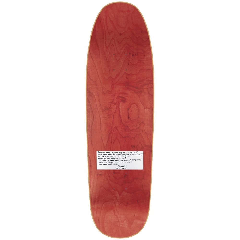 New Deal Decks Vallely Alien Heat Transfer Red 9.18 Skateboard Deck