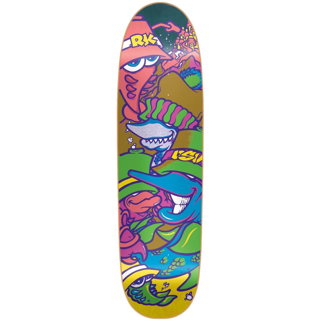 New Deal Decks Knigge Dsv Heat Transfer Neon 8.6 Skateboard Deck