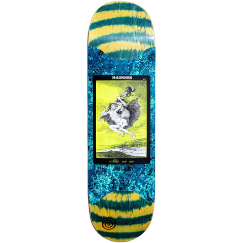 Madness Decks Alla Green Swirl Popsicle R7 Rip Slick 8.625 Skateboard Deck