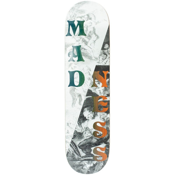 Madness Decks Split Overlap R7 Black/White 8.0 Skateboard Deck