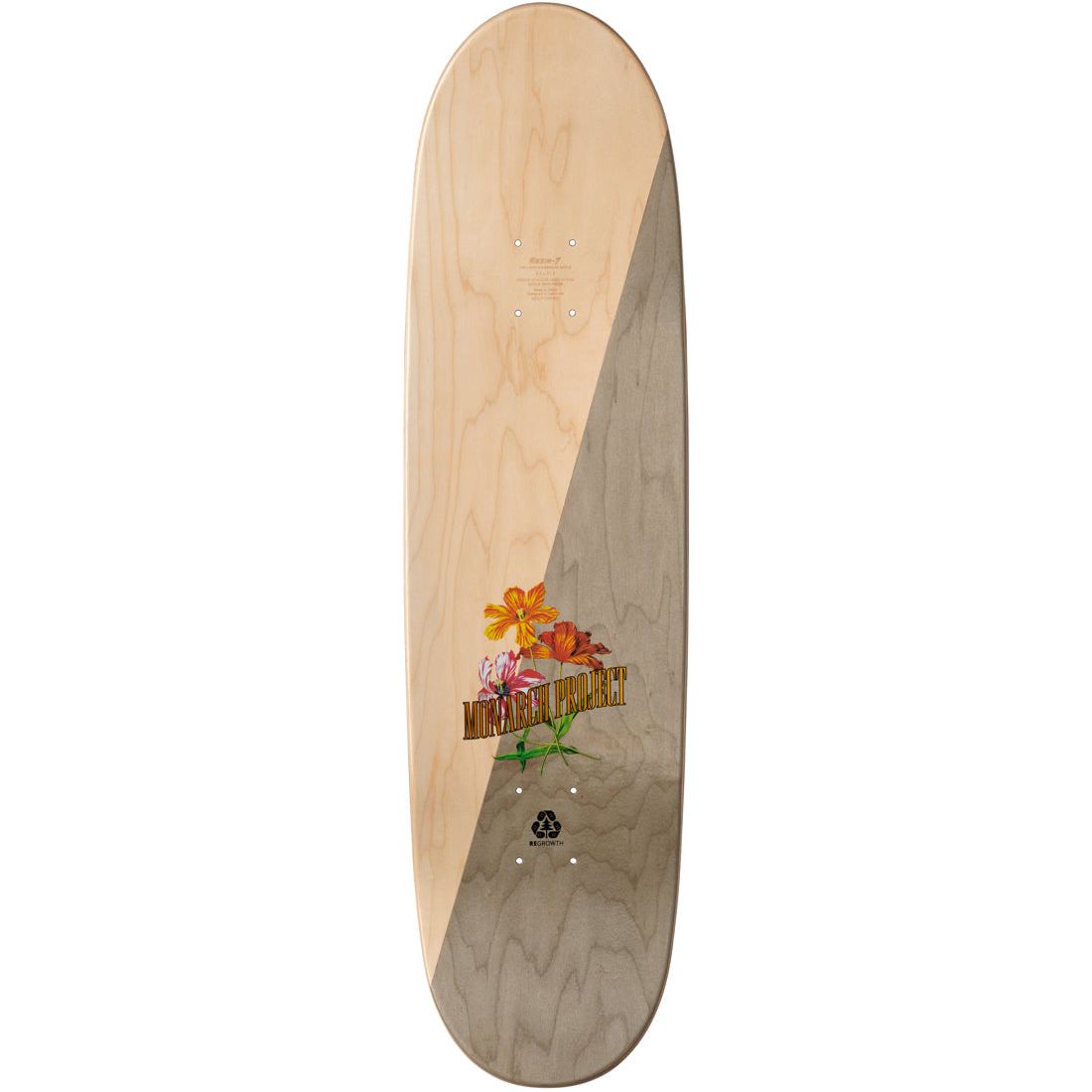 Monarch Project Decks Sky Split &quot;Botanic&quot; Rounded R7 8.5 Skateboard Deck