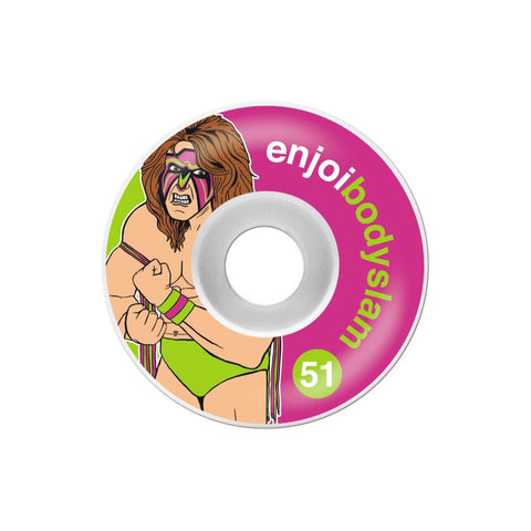 enjoi Wheels Bodyslam Pink/Green 51mm Wheels