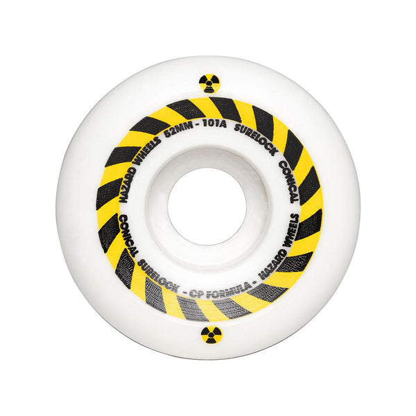 Hazard Wheels Hazard Sign Cp+: Conical Surelock White Wheels