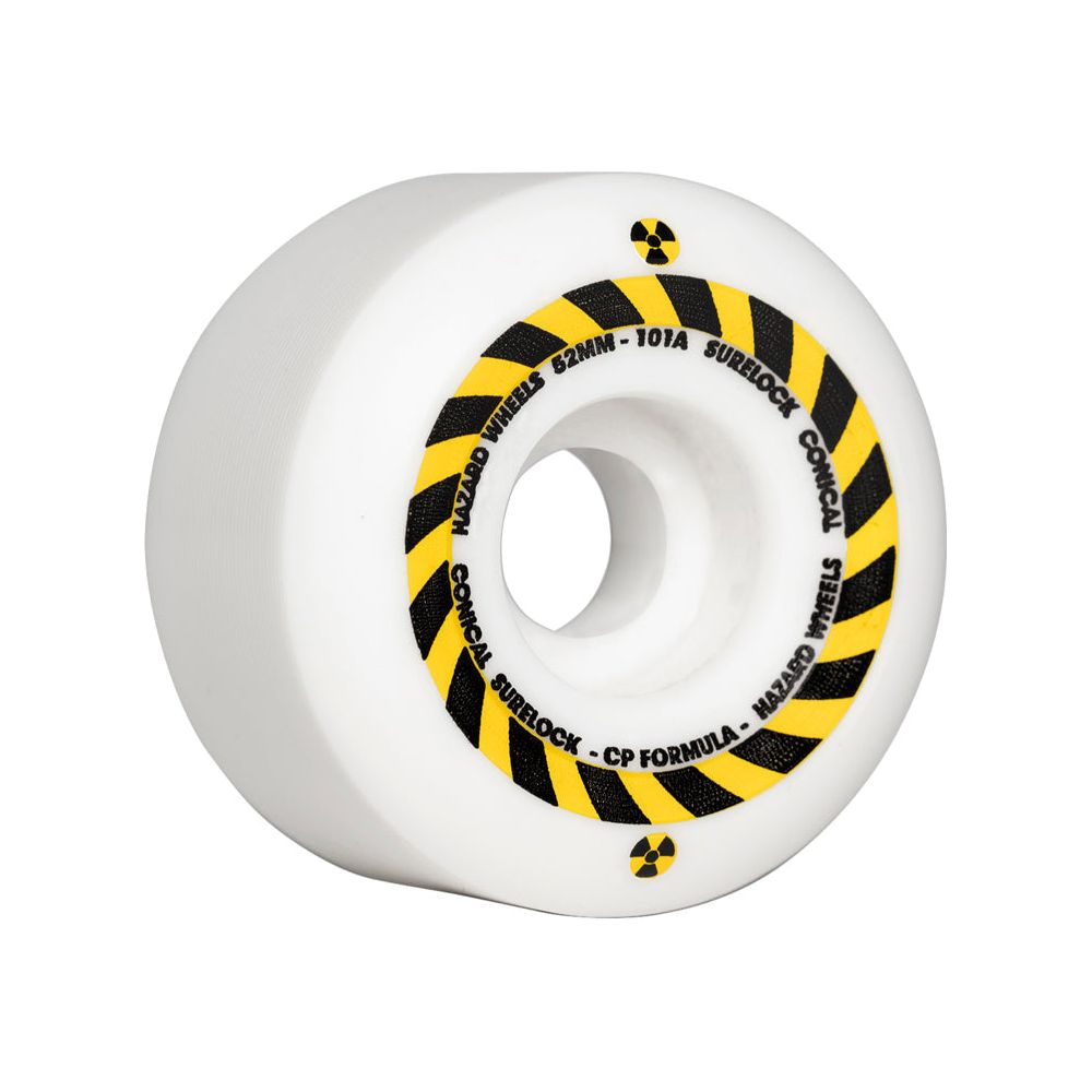 Hazard Wheels Hazard Sign Cp+: Conical Surelock White Wheels