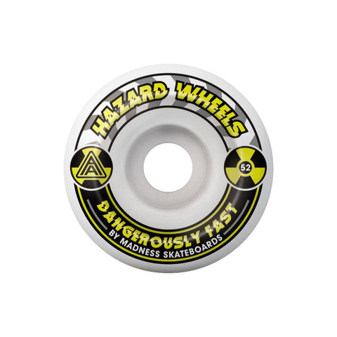 Hazard Wheels Hazard Alarm Aa: Conical White/Yellow 52mm Wheels