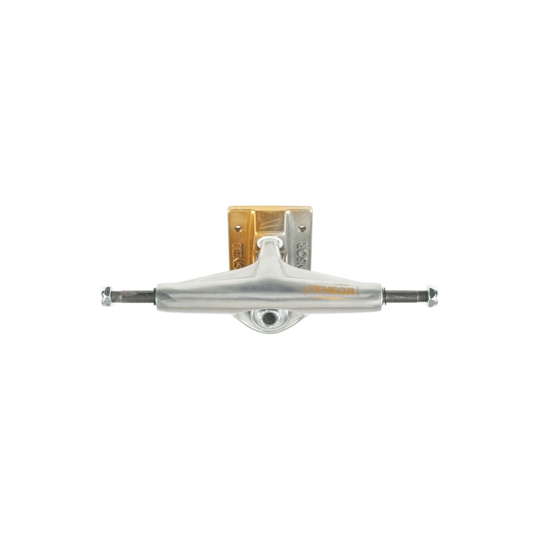 Tensor Trucks Alum Stencil Mirror Raw/Gold Fade Skateboard Trucks