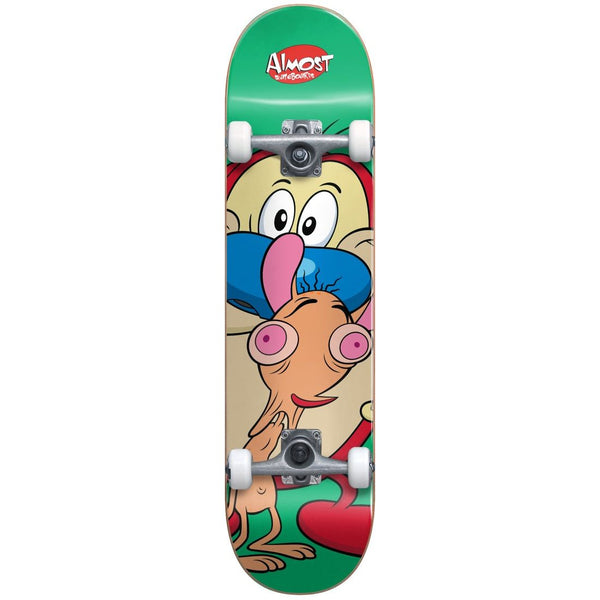Almost Completes Ren & Stimpy On My Back Resin W/Soft Wheels 7.0 Skateboard Complete