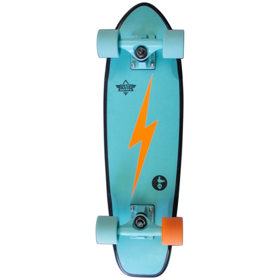 Dusters California Bird Bolt Teal 25&quot; Cruiser Skateboard