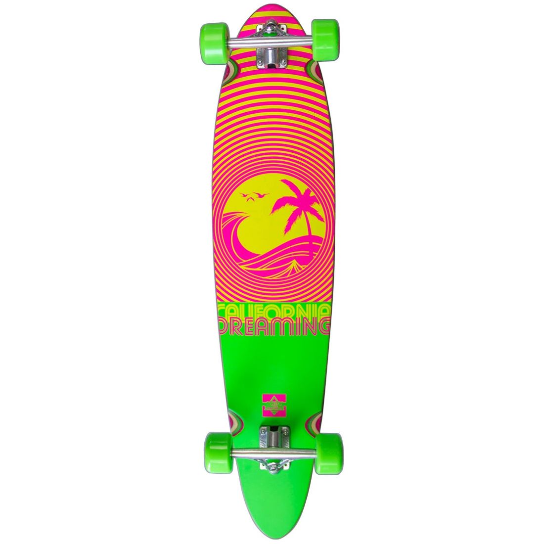 Dusters California California Dreaming Neon Green 40&quot; Longboard Skateboard