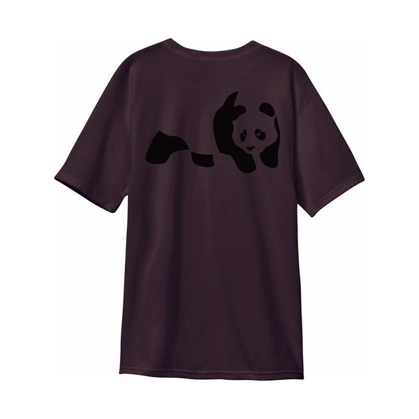 enjoi premium panda custom dye wine short sleeve tshirt