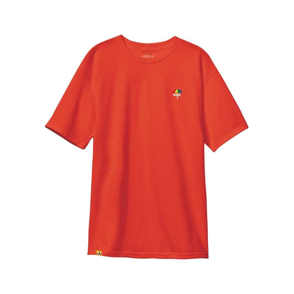 enjoi Apparel Rainy Daze Custom Dye Cherry Tomato Short Sleeve T-Shirt