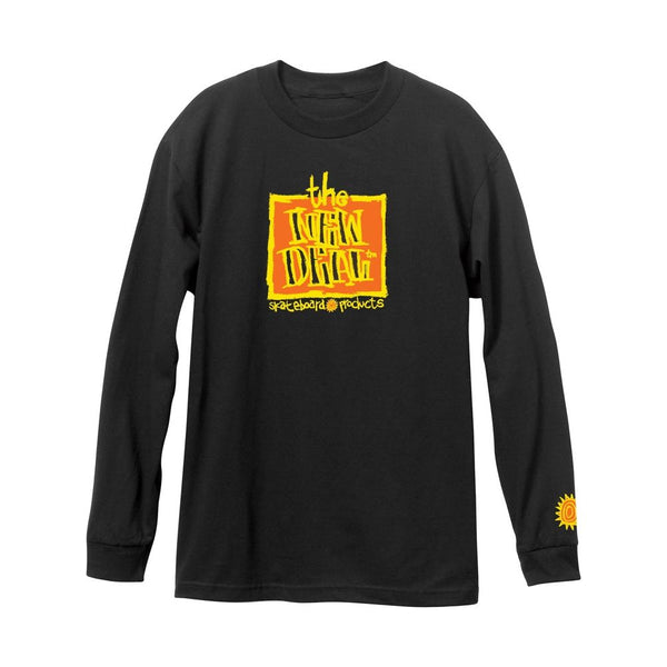 New Deal Apparel Original Napkin Logo Long Sleeve Black T-Shirt