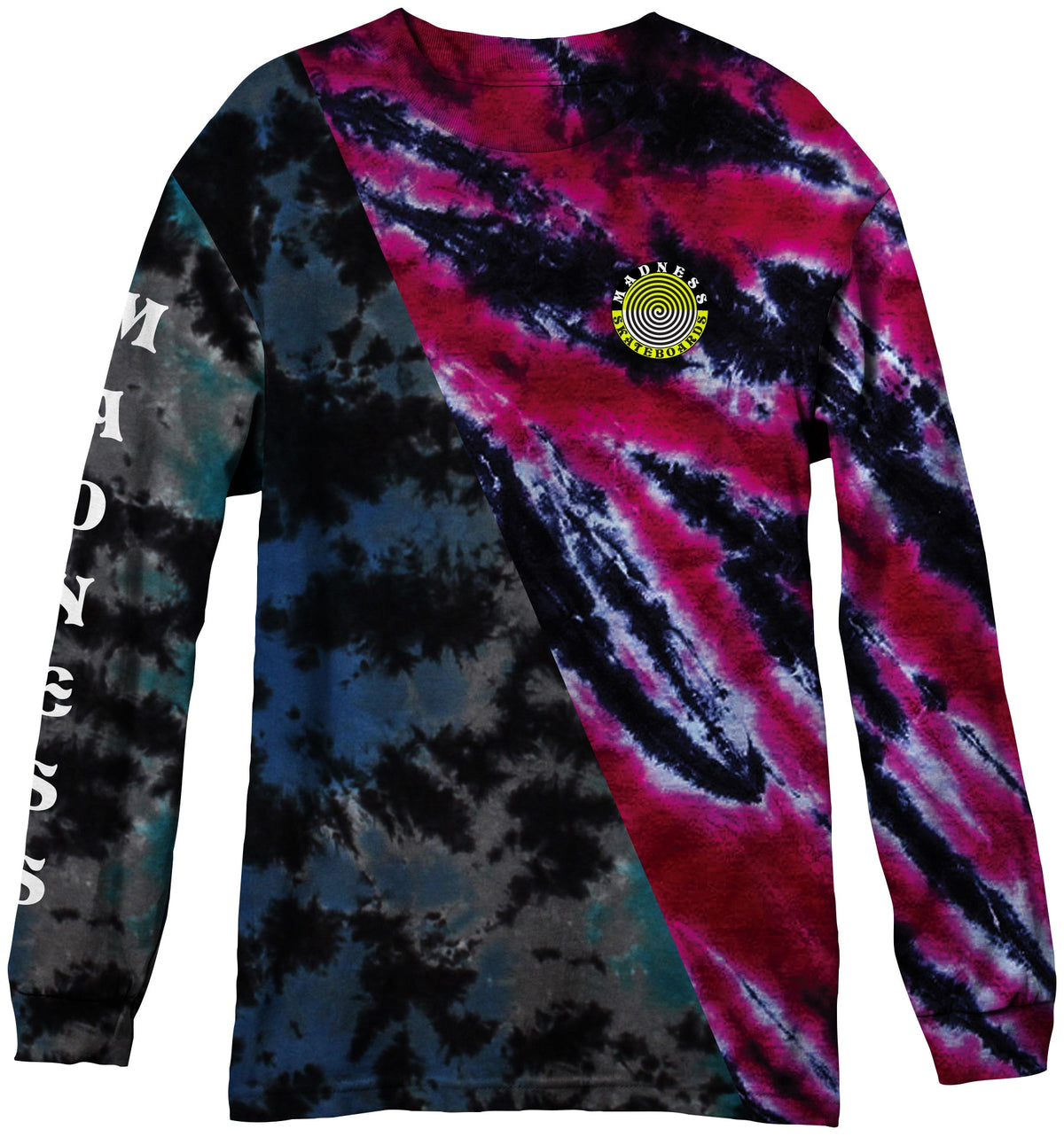 Madness Apparel Tie Dye Split Long Sleeve Tshirt