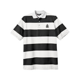 New Deal Apparel Black/White Striped Polo Shirt