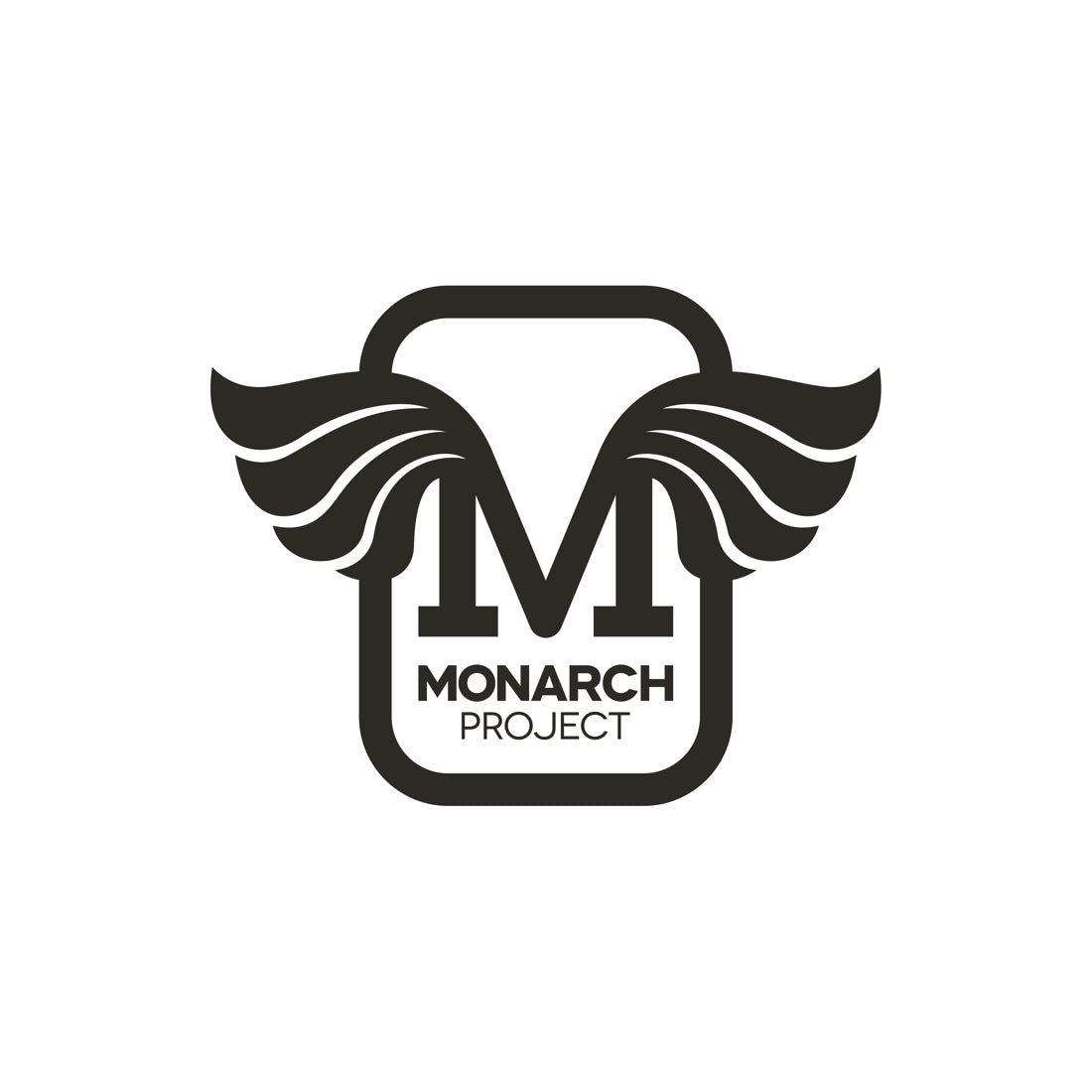 Monarch Project Stickers &quot;Horus&quot; Large Sticker 10 Pk Black/White